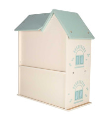 Casa de Papusi din Lemn cu Mobilier si Figurine 56 cm Menta