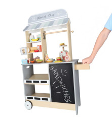 Magazin din Lemn pentru Copii cu Roti Food Truck