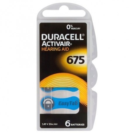 Duracell - Baterii auditive Duracell ActivAir 675MF Hg 0% 650mAh 1.45V - Baterii auditive - BS258-CB