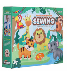 Set Creativ de Cusut si Brodat pentru Copii 6 Animalute din Fetru