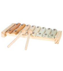 Xilofon din Lemn pentru Copii cu 8 Note si 2 Baghete Instrument Muzical