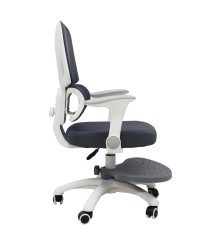 Scaun Ergonomic de Birou pentru Copii Rotativ si Reglabil cu Suport Picioare Gri