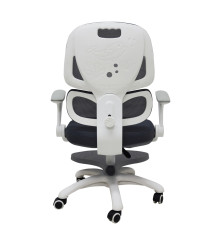 Scaun Ergonomic de Birou pentru Copii Rotativ si Reglabil cu Suport Picioare Gri