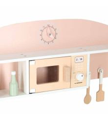Bucatarie din Lemn MDF Modern Classic pentru Copii cu Accesorii 82 cm Roz