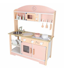 Bucatarie din Lemn MDF Modern Classic pentru Copii cu Accesorii 82 cm Roz