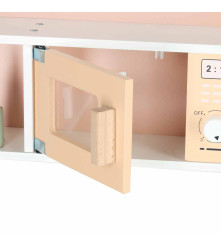 Bucatarie din Lemn MDF Modern Classic pentru Copii cu Accesorii 82 cm Roz