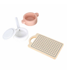 Bucatarie din Lemn MDF Modern Classic pentru Copii cu Accesorii 82 cm Roz