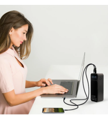Baterie Externa everActive EB-27Q Ultra 27000mAh 162.5W USB-C 140W PD 3.1 LCD si Lanterna