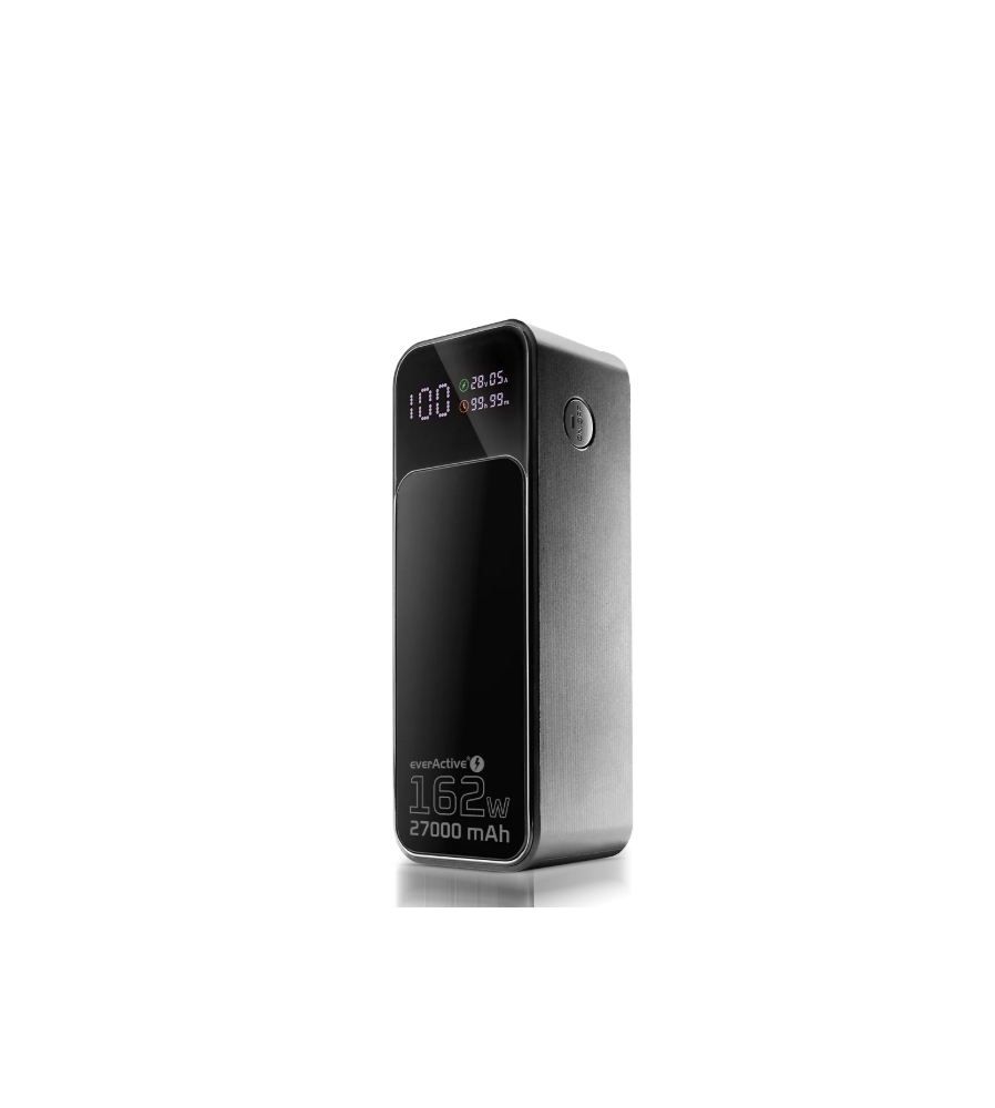 Baterie Externa everActive EB-27Q Ultra 27000mAh 162.5W USB-C 140W PD 3.1 LCD si Lanterna