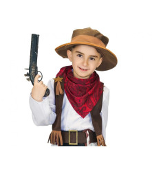 Costum Cowboy pentru Baieti Vesta, Pantaloni Esarfa si Curea 110/120 cm