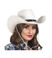GoDan - Palarie cowboy Wichita alb - Adulti - GD717