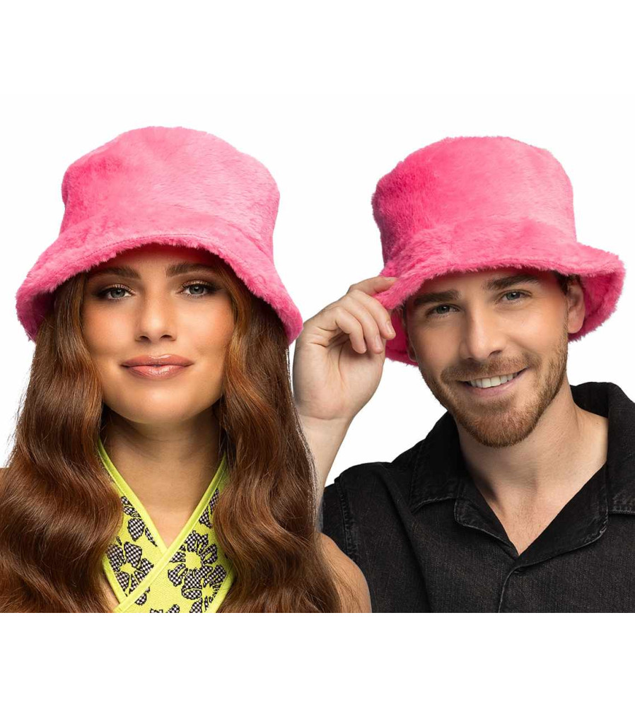 Palarie Plusata Bucket Pink Marime Universala
