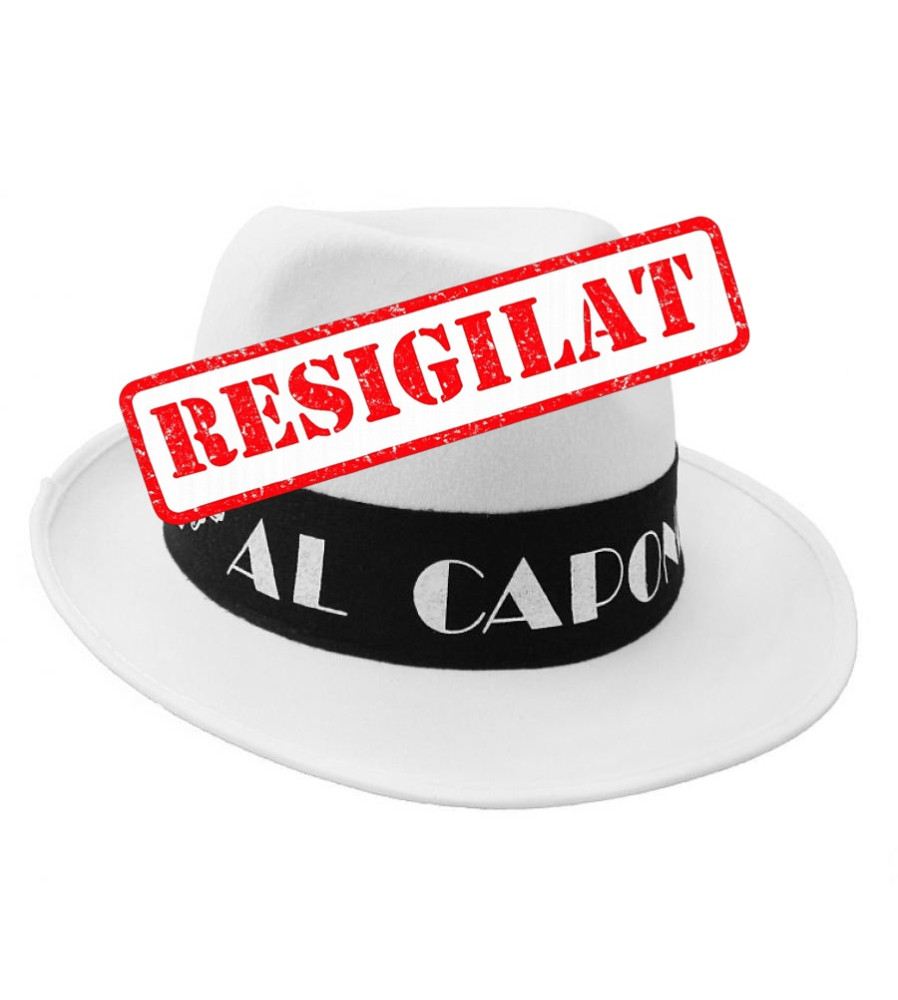 RESIGILAT Palarie Al Capone, alb