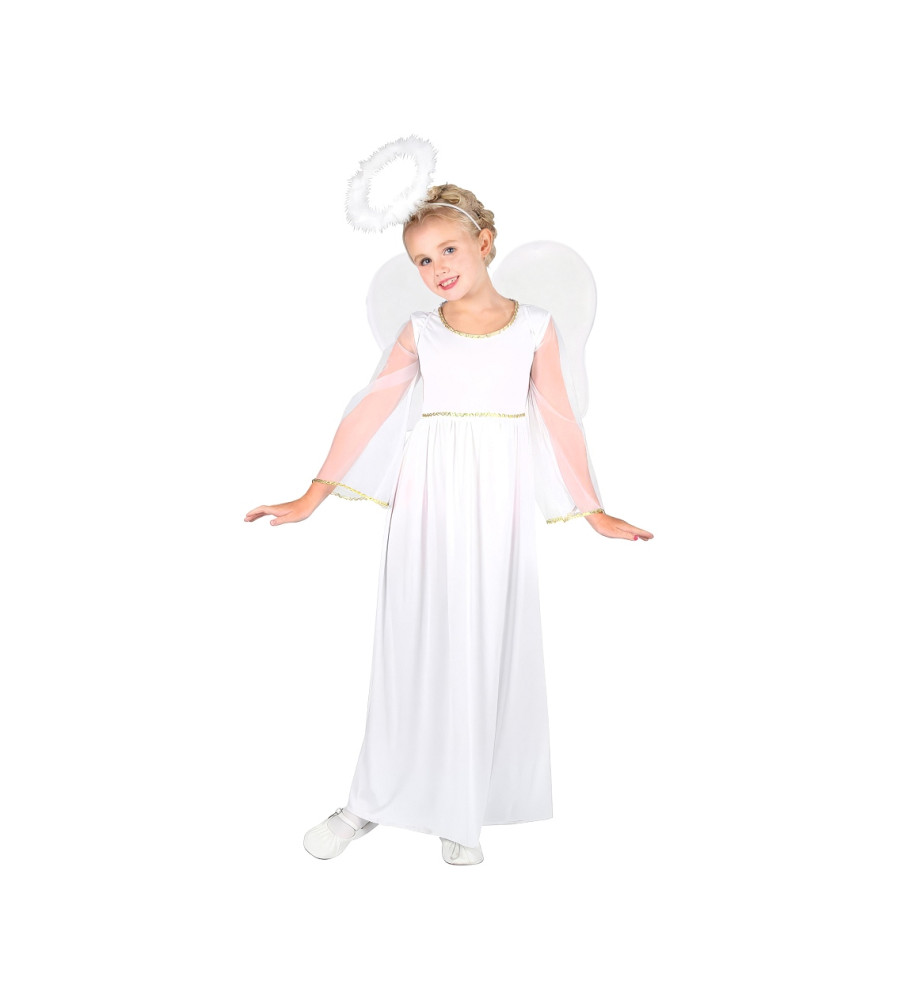 Costum Inger pentru Copii, Rochie, Aripi si Bentita cu Aureola 130/140 cm (9-10 Ani)