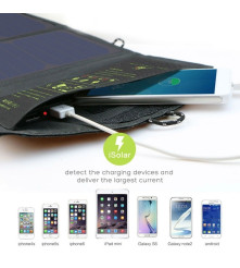 Incarcator Solar Pliabil ALLPOWERS 21W cu 2 Porturi USB, Tehnologie iSolar, 2.4A, Portabil
