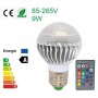 Oem - Bec LED 9W E27 RGB cu telecomanda - E27 LED - CG007-CB