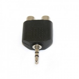 Oem - 3.5mm Audio Jack Out Plug to 2 RCA Splitter Adapter AL010 - Audio adapterek - AL010