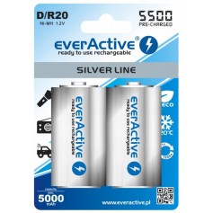 Baterie reincarcabila R20 D 5500mAh everActive Silver Line