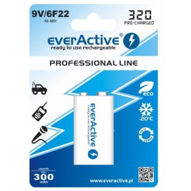 EverActive - Baterie reincarcabila 9V 6F22 320mAh everActive Professional - Alte formate - BL159-CB