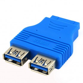Oem - USB 3.0 Pinheader Mama 20pin la Dual USB 3.0 Mama - Adaptoare USB  - AL662