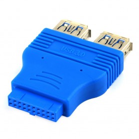 Oem - USB 3.0 Pinheader Mama 20pin la Dual USB 3.0 Mama - Adaptoare USB  - AL662