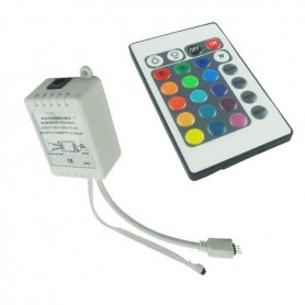 Oem - RGB LED IR Remote Controller 24 buttons + cabinet Male - LED Accessories - LCR18-M