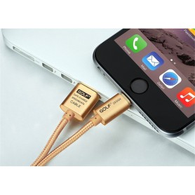 GOLF - 200cm cablu pentru iPhone 6 Plus 5 5S iPad 4 Air 2 Gold - iPhone cabluri de date  - AL613