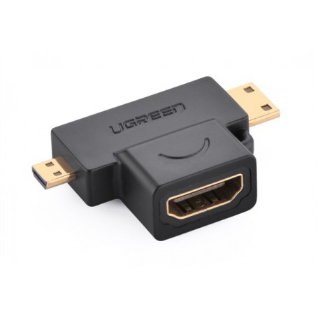 UGREEN - Adaptor Convertor Mini+Micro HDMI Tata la HDMI Mama - HDMI adaptoare - UG053