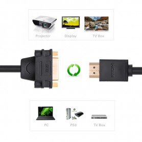 UGREEN - DVI (24+5) Mama la HDMI Tata Cablu Adaptor - HDMI adaptoare - UG058