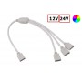 Oem - Conector splitter RGB 1 pana la 3 (1x mama la 3x mama cablu) - Conectori LED - AL356