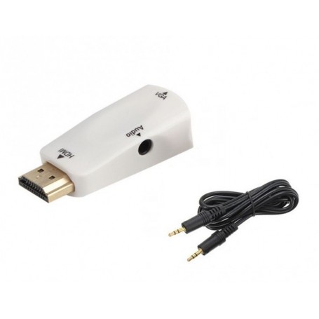 Oem - Convertor Adaptor HDMI la VGA + audio - HDMI adaptoare - AL969-CB