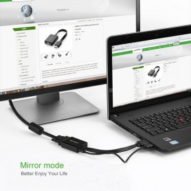 UGREEN - HDMI to VGA+3.5MM Audio+Mirco USB converter - HDMI adaptoare - UG102-CB