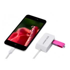 UGREEN - Cablu micro USB OTG 2 porturi specializat pentru telefoane mobile - Adaptoare USB  - UG168