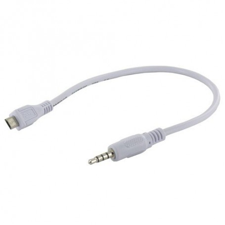 Oem - Micro USB dugasz 3,5 mm-es Férfi Jack audio kábel 30cm Fehér YPU728 - Audio adapterek - YPU728
