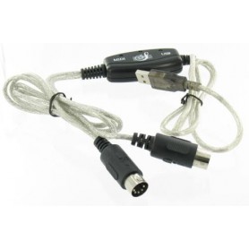Oem - Cablu MIDI, USB - Cablu convertor de interfata tastatura MIDI - Adaptoare audio - YPU115